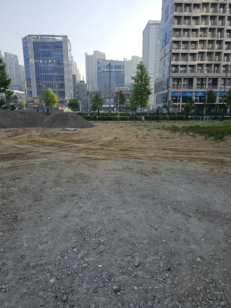신도시 공터 저지대 물고임 구간 확인